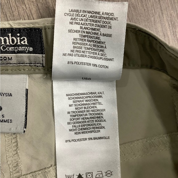 Women's Columbia XCO Medium 10 Cargo Shorts Khaki Khakis Chino Hiking Active EUC - Picture 9 of 10